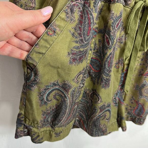 Pam & Gela Paisley Print Long Sleeve Collared Utility Romper Size L - Picture 6 of 15